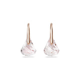 Swarovski Lunar drop earrings, Pink, Rose gold-tone finish