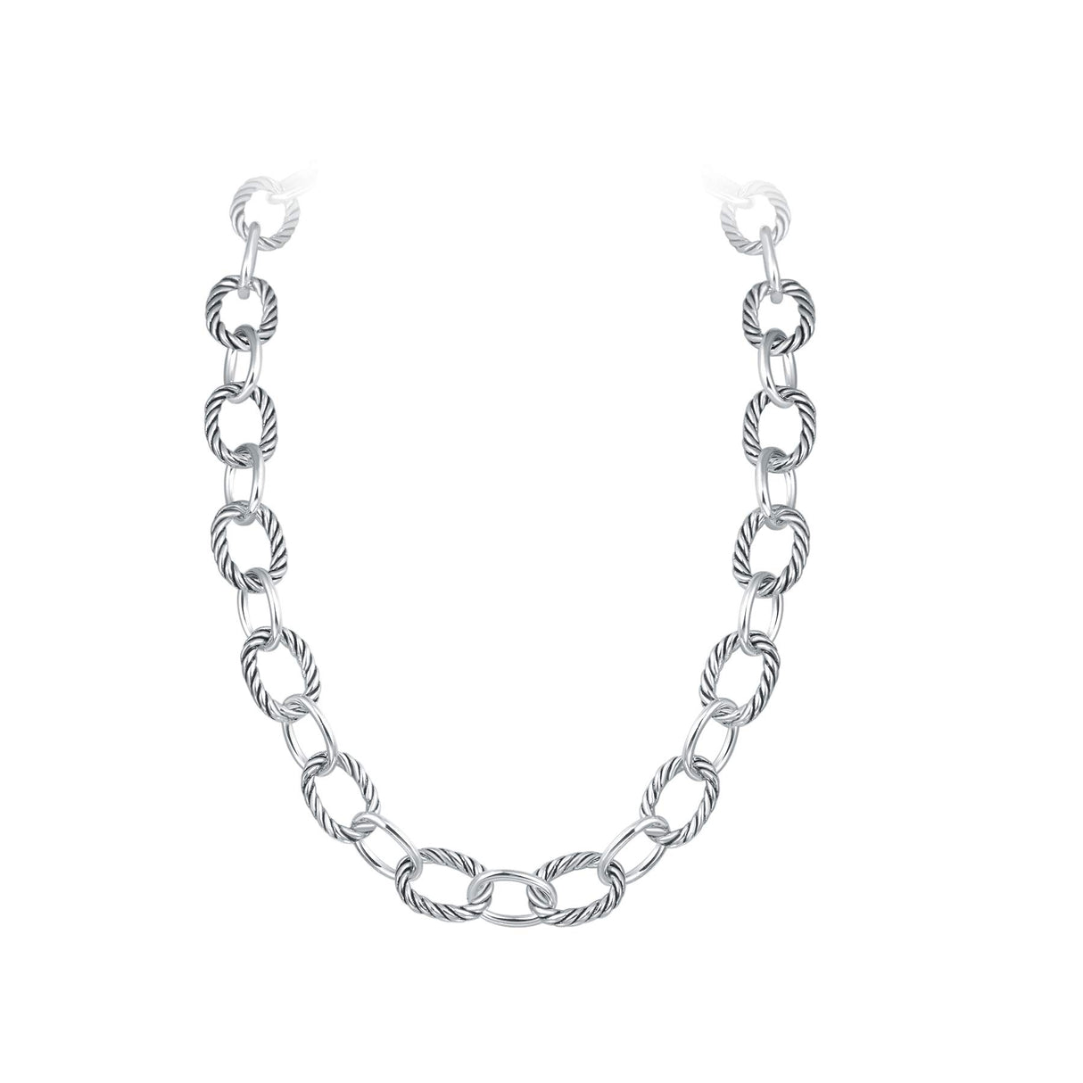 UNY JEWEL Twisted Cable Wire Link Chain Bracelet Two Tone Designer Brand Inspired Women Jewelry Valentine Christmas Gift (2 Tone)