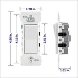 Leviton Lever Edge 15 Amp Single Pole Rocker Switch, 10-Pack, E5601-MW, White