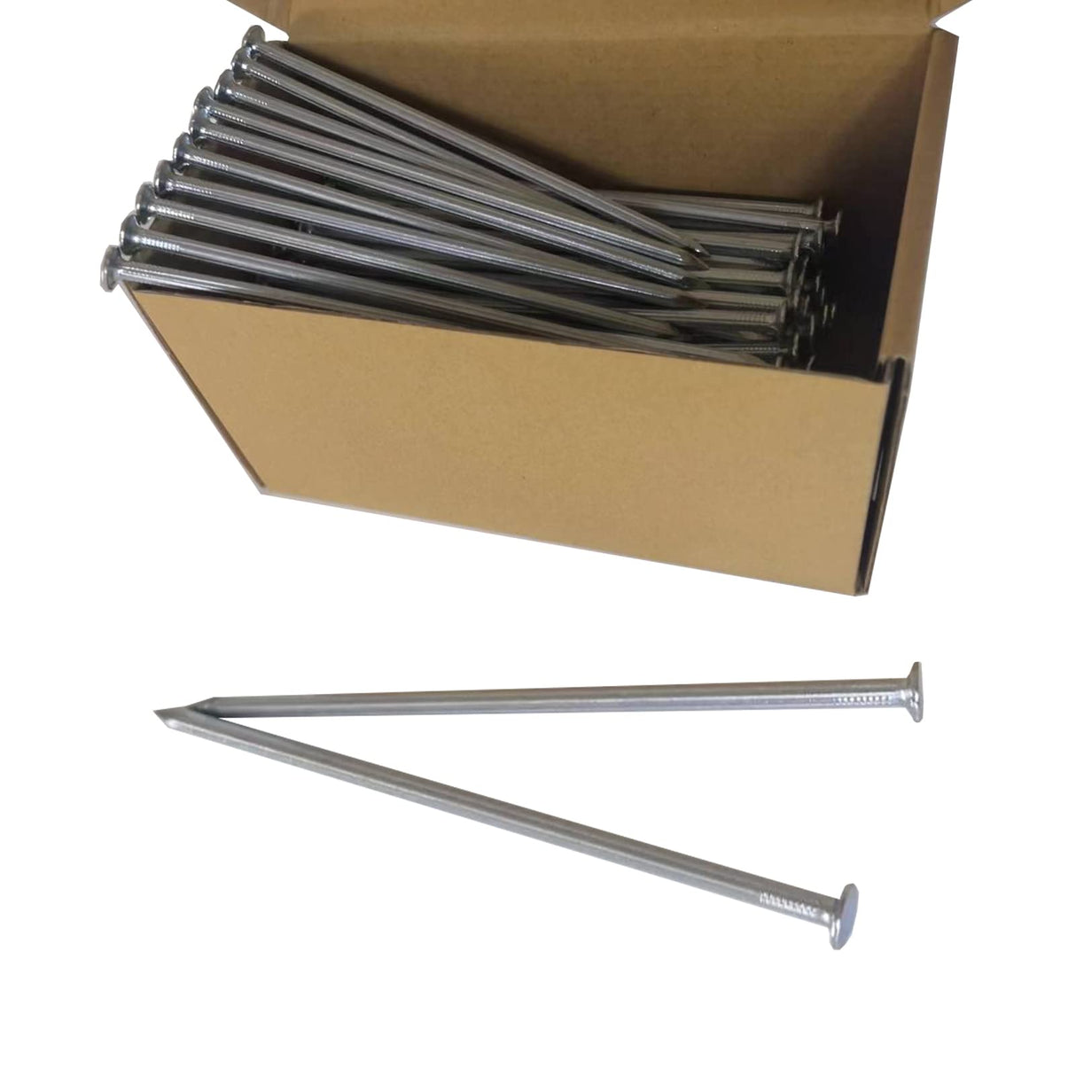 Metal Stakes, 6 Inch 144 Pcs Galvanized Landscape Spikes,Garden Nails for Turf,Weed Barriers,Tent and More