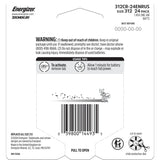 Energizer Hearing Aid Batteries Size 312, Brown Tab, 24 Pack