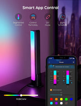 Govee Smart LED Light Bars, Work with Alexa and Google Assistant, RGBICWW WiFi TV Backlights with Scene and Music Modes for Gaming, PC, Room Decoration,Black