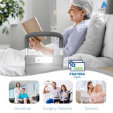 Agrish Bed Rails for Elderly Adults Safety - with Motion Light & Storage Pouch, Bedside Assist Bar with Support Legs for Seniors & Surgery Patients - Medical Bed Rail