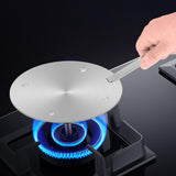 9.45Inch Heat Diffuser Plates for Gas Electric Stoves, Flygragon Stainless Steel Cooking Induction Adapter Plate for Glass Cooktop, Detachable Handle Induction Cooktop Converter Plate