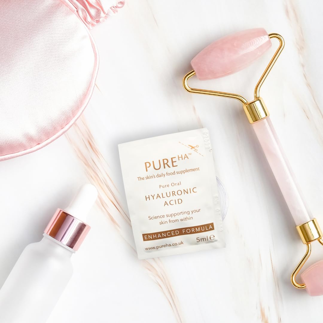 PureHA Liquid Hyaluronic Acid Skincare + Vitamin C – Nourish, Protect, Rejuvenate - Radiant Skin from Within Skincare Supplement + Joint Care 30-Days