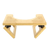 AmazerBath 7 Inches Bamboo Toilet Stool Squat for Adult, Foldable Squatting Potty Stool for Bathroom, Poop Step Stool with Non-Slip Strip, Space-Saving, No Assembly Required, Natural Color