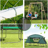 Heavy Duty Trampoline Stakes Anchors High Wind Stakes U- Shaped Sharp Ends Ground Anchor Galvanized Steel 11.8inch Safety Stakes for Soccer, Tents and Garden Decorations