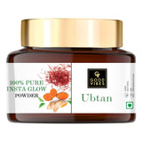 Good Vibes Ubtan Insta Glow Powder for Face | Hydrating Pack with Turmeric Saffron & Sandalwood | Suits All Skin Types | No Parabens Sulfates & Mineral Oil | 5.29 Oz/150g