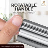 Toothpaste Squeezer Tube Roller Stainless Steel Tube Squeezer Rollers, Saves Toothpaste, Creams, Puts an end to Waste - Simple and Practical (Silver)