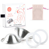 luxury little 999 Silver Nursing Cups for Breastfeeding Moms, Advanced Ventilation Design Nipple Shield, Comfortable Lactation Care for Postpartum Nursing Moms, Breastfeeding Essential, X-Large