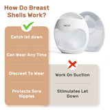 NCVI Silicone Breast Milk Collector Catcher, Let Down Manual Breastmilk Saver Collection Cup for Leaking Milk, Wearable Nursing Cups BPA Free, Invisible Slim Design for Regular Bra, 2.3oz/70mlx2 Count