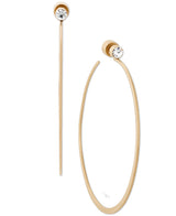 Michael Kors Stainless Steel and Cubic Zirconia Whisper Hoop Earrings for Women, Color: Gold (Model: MKJ5999710)