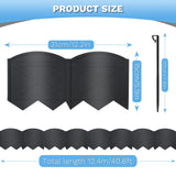 6 in Tall 40Ft Landscape Edging Black Garden Edging &40Pcs Garden Stakes
