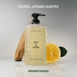 Salt & Stone Body Wash for Women & Men, Bergamot & Hinoki 15.2 fl oz