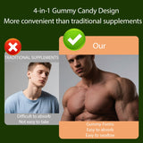 4 in 1 Gummies,Shilajit Gummie,4 in 1 Shilajit Gummies for Men, Vegan & Sugar Free Formula Natural Energy & Vitality Support (1*PCS)