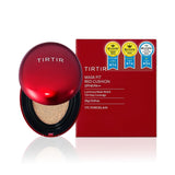 TIRTIR Mask Fit Red Cushion Foundation | Full coverage, Weightless, Skin fit, Satin Glow Finish, Korean Makeup, beauty, Tattoo cover up, Buildable (#17C Porcelain, 0.63 Fl Oz)