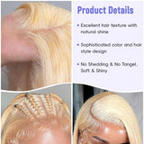 Gurdasa 30 Inch 613 13x6 Lace Front Wig Human Hair 200 Density Blonde Wig Human Hair Blonde Body Wave Lace Front Wigs Human Hair Pre Plucked 613 HD Lace Frontal Wigs Human Hair 613 Human Hair Wig