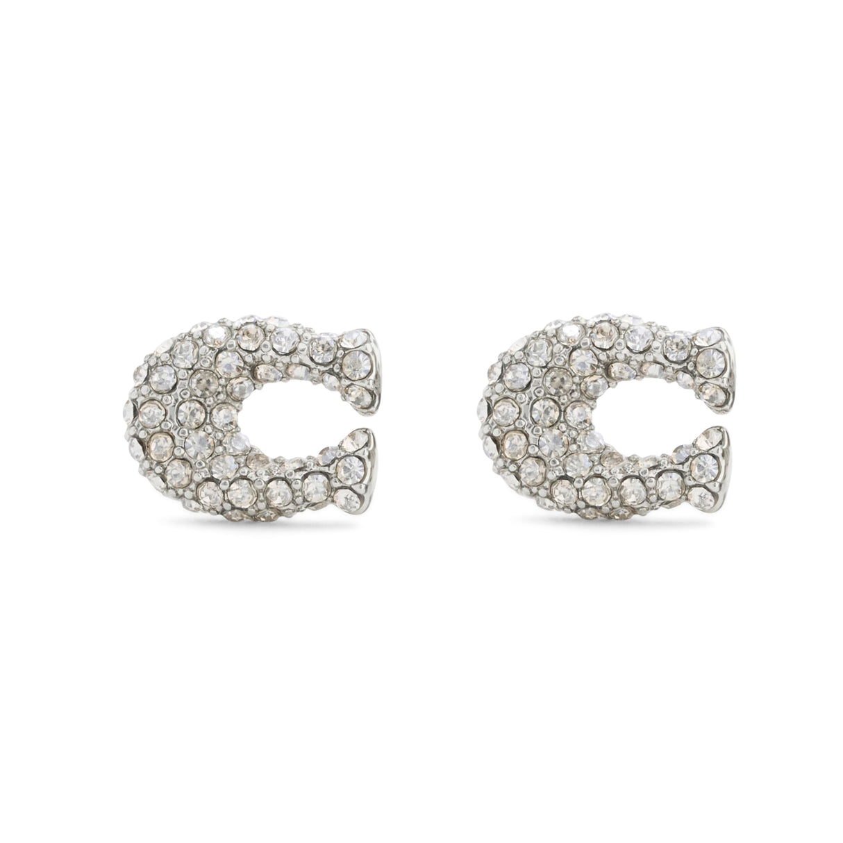 COACH Jewelry Women's Pavé Signature C Stud Earrings
