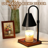 Modern Candle Warmer Lamp with Timer, Dimmable Candle Lamp Warmer, Men Women Christmas Birthday Gift, Black Candle Warmer, Adjustable Candle Light Warmer, Cozy Living Room Bedroom Home Decor