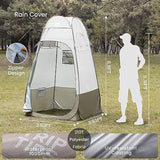 TRIPTIPS Pop Up Shower Tent with Mesh Window, Portable Toilet Privacy Tent, 6.9 FT, Removable Rain Cover/UPF 50+