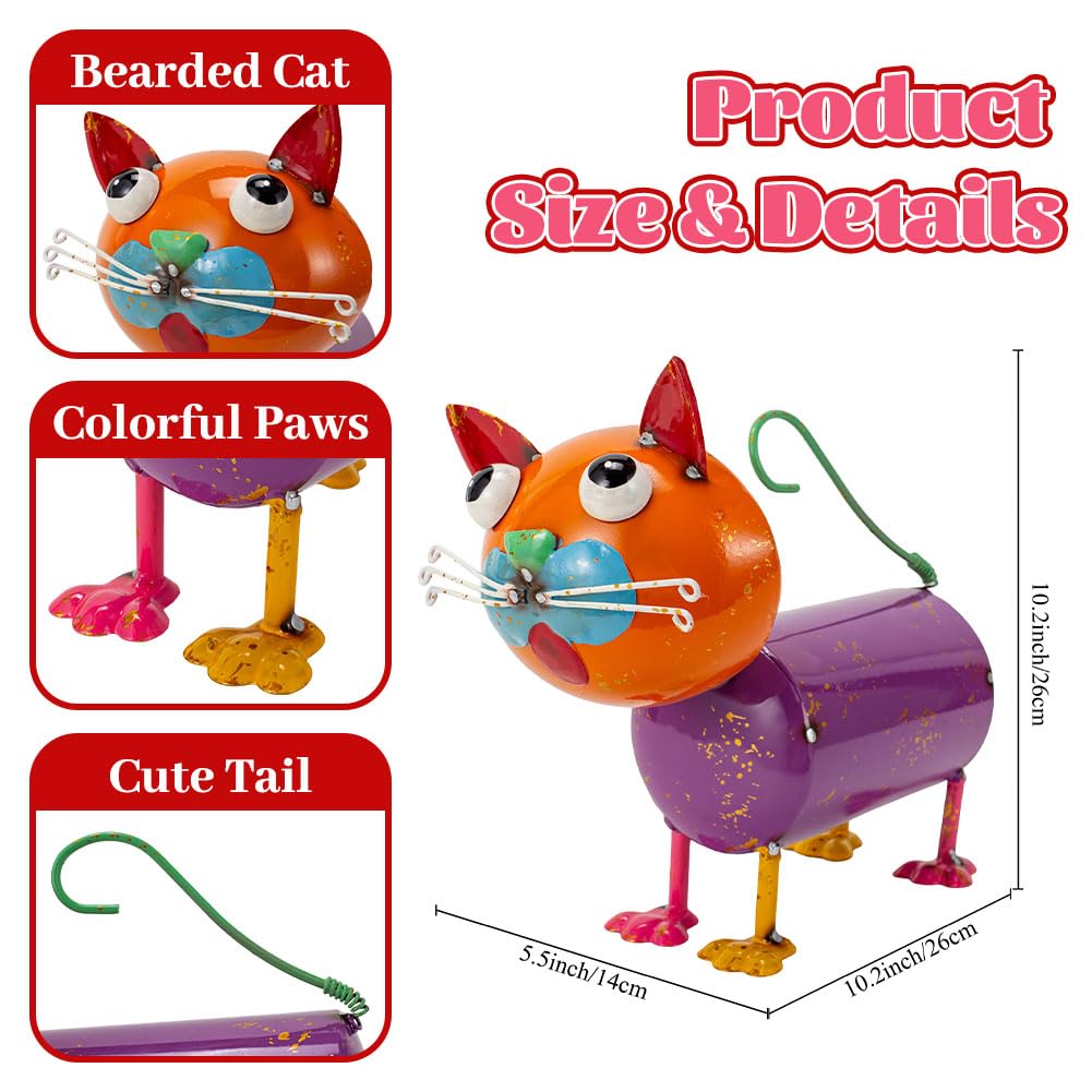 The Aura Collective Yard Decorations Outdoor Metal Cat Statue