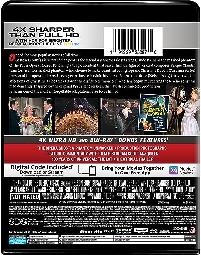 Phantom of the Opera (1943) - 4K Ultra HD + Blu-ray + Digital [4K UHD]