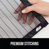 GORILLA GRIP Magnetic Screen Door, Hands Free Mesh Curtain Keeps Bugs and Mosquitos Out, Automatic Magnet Closure, Heavy Duty Patio Sliding Dog Doors Cover, Window Screen Protector, Black 38x82