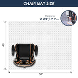 Chair Mat for Carpet, SALLOUS 46" x 60" Office Chair Mat for Carpeted Floors, Heavy Duty Vinyl Floor Mat with Grips, Floor Protector Computer Desk Mat for Home Office (Clear, Rectangular)