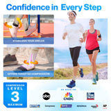 Modvel Foot & Ankle Brace Socks for Sprained Ankle Compression Sleeve - Plantar Fasciitis Relief Brace, Foot Support for pain Women & Men - Tendonitis & Arthritis Feet Sleeve, Stabilizing Ankles Wrap