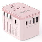 EPICKA Universal Travel Adapter GaN 45W, European Travel Plug Adapter with PD&QC Fast Charging(2 USB-A & 3 USB-C Ports) - Worldwide Travel Essentials, International Power Adapter for UK/US/AU