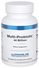 Douglas Laboratories Multi-Probiotic 40 Billion | Provides Probiotics and Prebiotics to Support Gut Microflora and Immunity* | 60 Vegetarian Acid-Resistant Capsules
