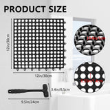 Interlocking Floor Tiles 12x12 Inch, 12 Pack Soft PVC Non-Slip Drainage Tiles with Holes for Bathroom, Pool Deck, Gym, Garage, Kitchen & Wet Areas, Easy Splicing Anti-Fatigue Mat (12)