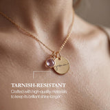 Personalized Birthstone Necklace for Women, Custom Birthstone Name Necklace