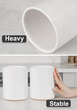 Nucookery Ceramic Kitchen Utensil Holder for Countertop Organizer 6.4" Sand