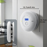 Smoke and Carbon Monoxide Detector, 2 in 1 Smoke Detector, LED Warning Light Indicators, 10 Year Battery (White), 4 Pack