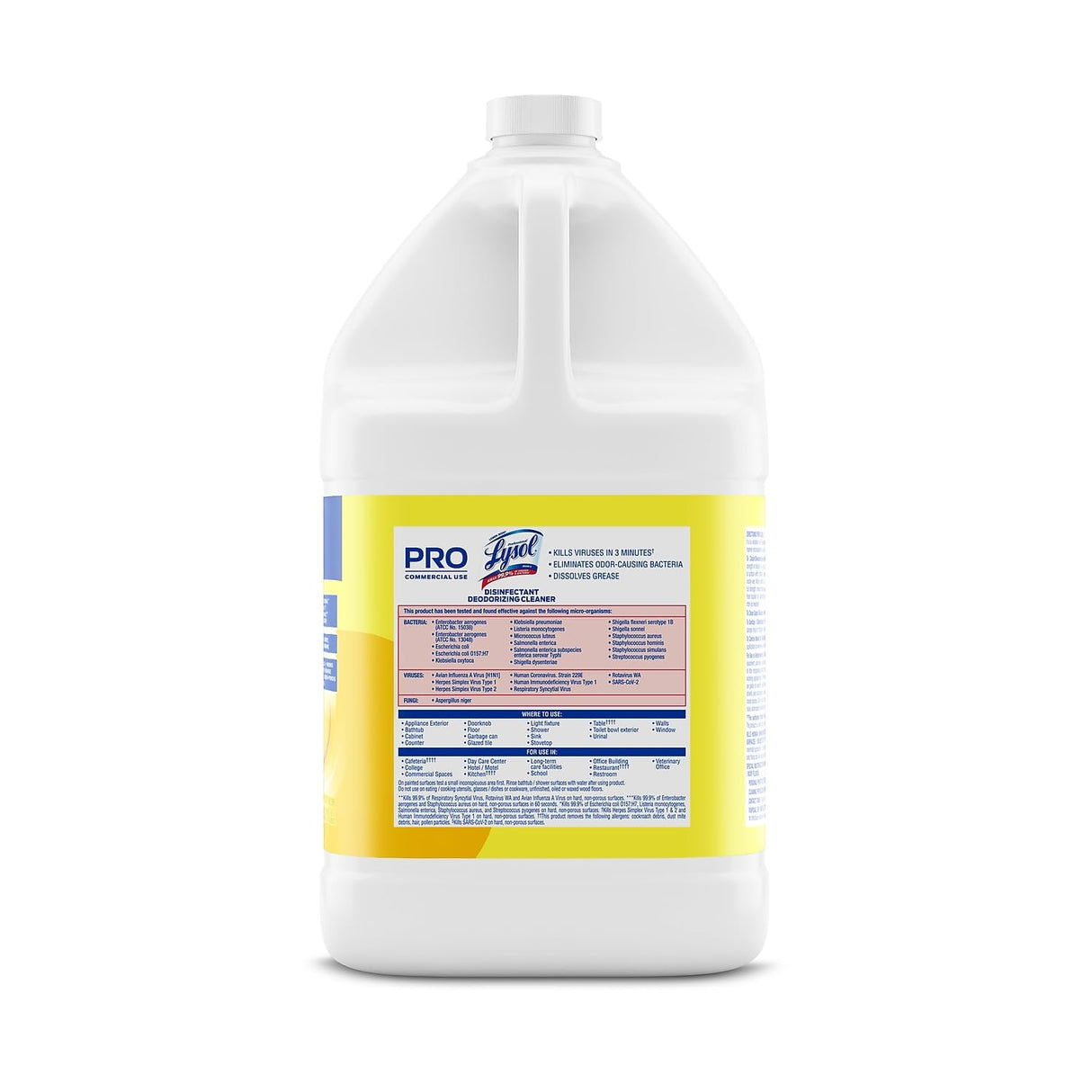 Lysol Professional Lysol Professional Disinfectant Deodorizing Cleaner 128 Pack of, Yellow, Lemon, 512 Ounce, (Pack of 4)