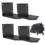Black Stainless Steel Shelf Bracket,Joint Right Angle Bracket,L Shape Heavy Duty Metal Corner Brace Shelf Supporter for Wood Aufuga (20, 2.8x2.8x2)
