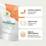 Grab Green Dishwasher Pods, 60 Count, Unscented, Plant & Mineral Based