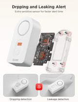 Govee WiFi Water Leak Detector 3 Packs, Leak Alert with Remotely Email/APP Push and Sound Alarm, Smart Water Sensor with 100dB Adjustable Alarm, Suit for Home and Basement