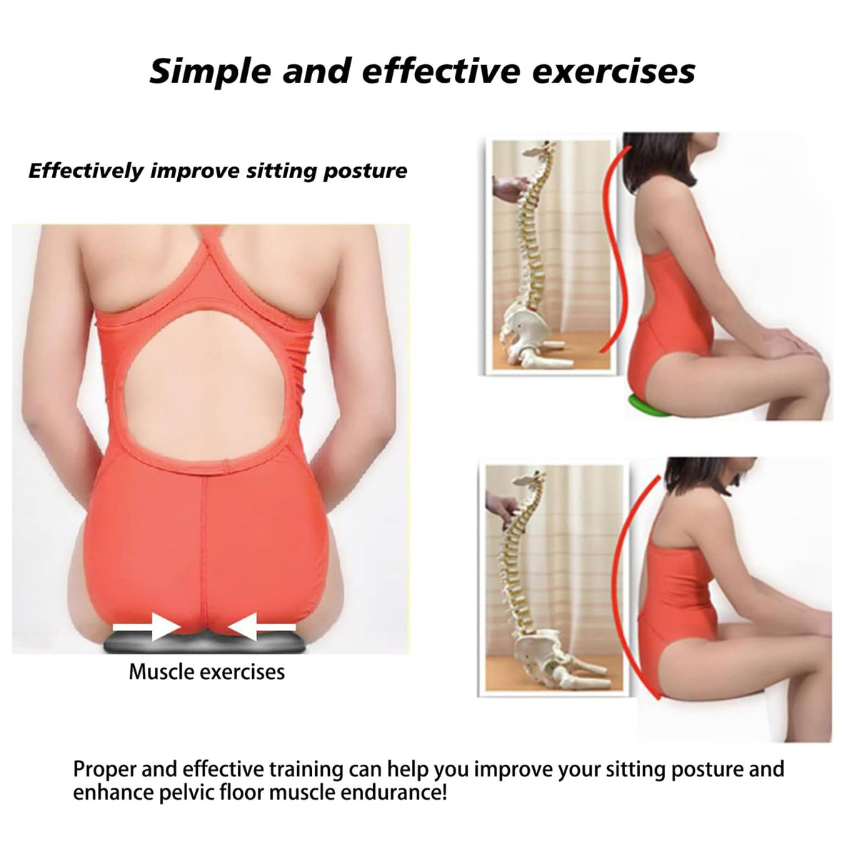 Kegel Exercise for Women&Strengthening Muscle Control Training, Suitable for Both Men and Women, Muscle Endurance Recovery and Relaxation (Pink)