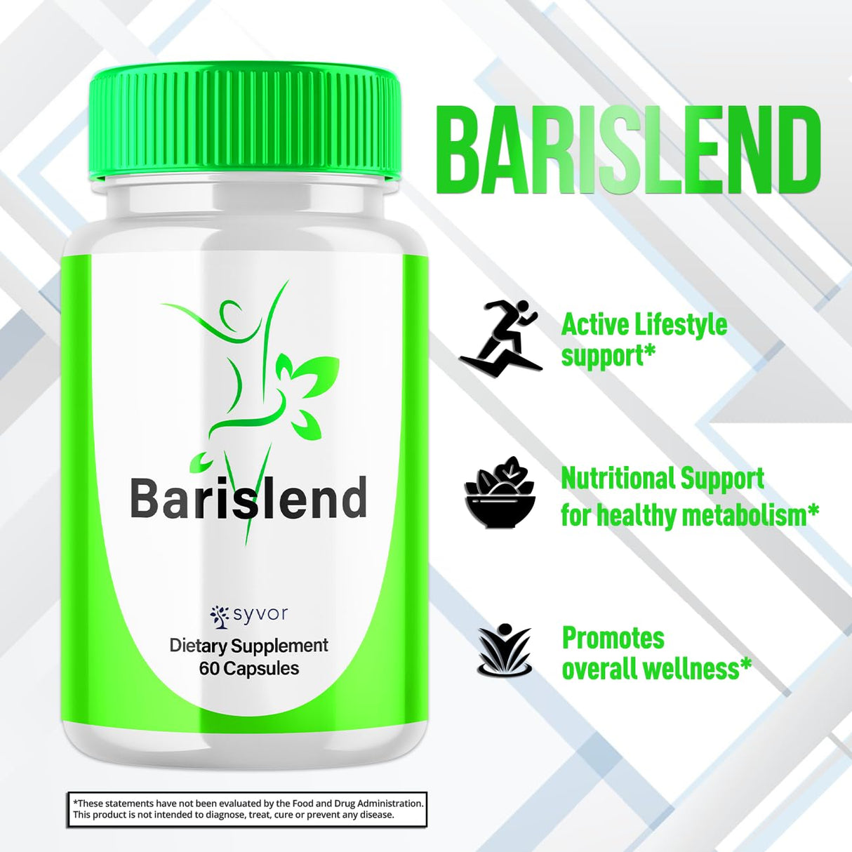 Barislend Capsules, Official Barislend Pink Salt Pills with All Natural Ingredients, Bari-Slend Advanced Formula Vitamin Pills for Health and Wellness Supplement for Men and Women (60 Capsules)