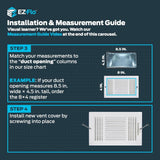 EZ-FLO 16 x 16 Inch (Duct Opening) Return Air Vent Cover for Wall or Ceiling, Solid Steel Return Air Grille, HVAC Vent Cover, White, 61641