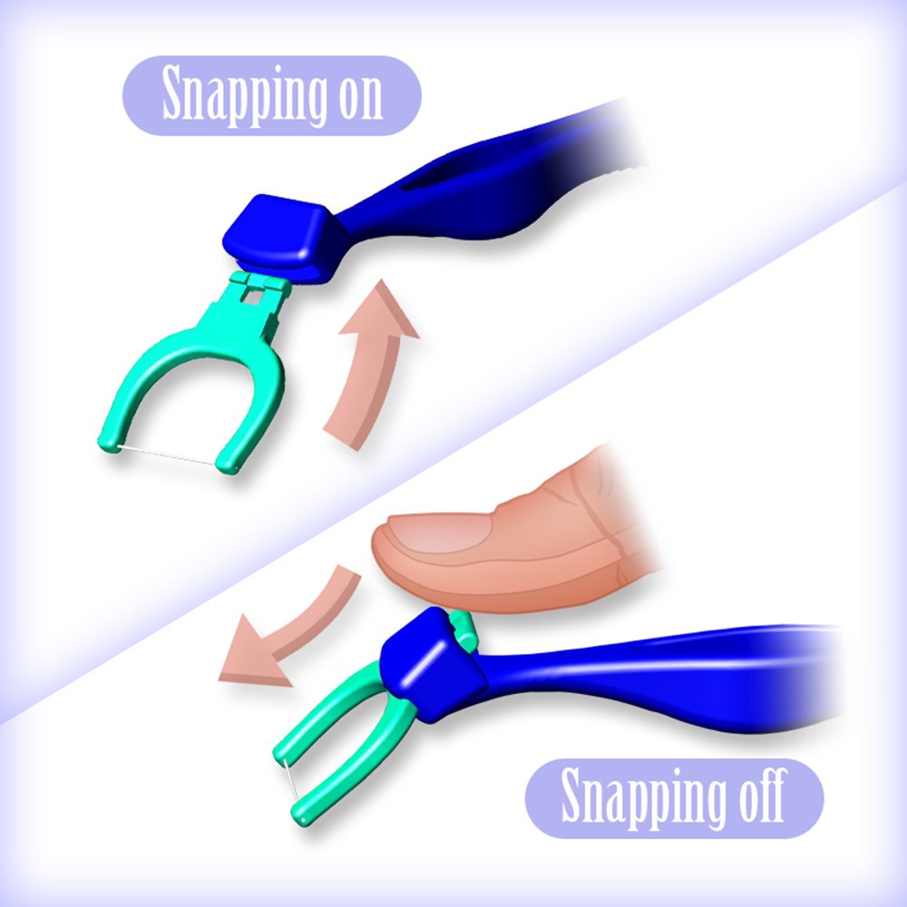 T.Smile Evolutionary Clean Dental Flossers, Kit of Refills Plus Mid-Length Handle (2 Handles + 200 Refills)