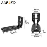 Aupoko Quick Release L-Bracket Compatible with Arca Swiss, L Bracket Quick Release Plate L Plate, 1/4" Tripod Plate for Ball Head Tripod Stabiliser Compatible with Manfrotto Canon Nikon Sony