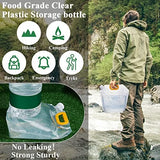 Tessco 12 Pack 1.3 Gallon Collapsible Water Storage Bag Water Container Bag Emergency Jug Foldable Plastic Storage Pouch Freezable Carrier Tank for Outdoor Sport Camping(Clear,Classic)