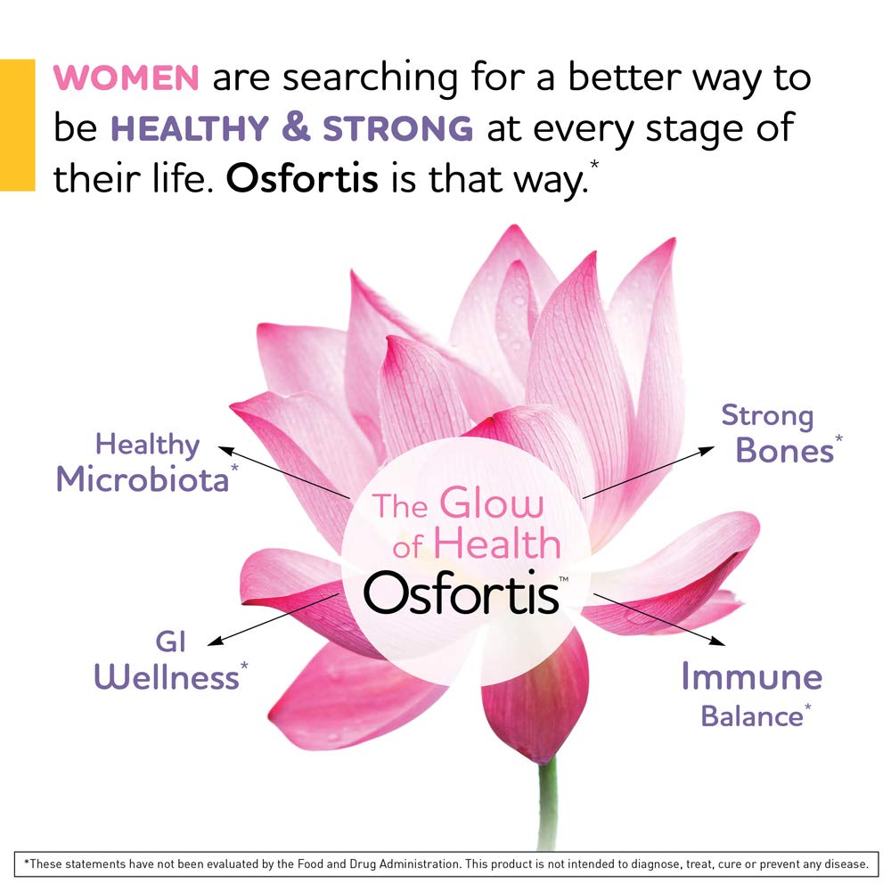 BioGaia Osfortis, Women’s Probiotic for Strong Bones, Immune Balance & GI Wellness, Contains L. reuteri 6475, 60 Capsules, 1 Pack