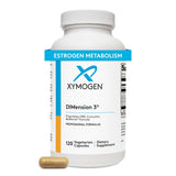 XYMOGEN Dimension 3 - Diindolylmethane DIM Supplement with Curcumin + BioPerine - Supports Healthy Estrogen Detox, Hormonal Balance for Women and Men - Menopause Relief + PMS Support (120 Capsules)