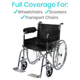 Vive Wheelchair Armrest Covers (Pair) - Memory Foam Sheepskin Accessories Pads for Transport Electric Wheel Chair Arm Rests - for Adults, Seniors, Handicapped - Soft Support Cushion for Mobility Aids