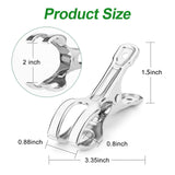 Samhopo Upgrade Large Garden Clips, Stainless Steel Greenhouse Clamps for 3/4'', 1'', 2'' Pipes, Strong Grip Garden Clamps for Greenhouse Hoop, Heavy Duty Row Cover Clips for Netting, 24PCS