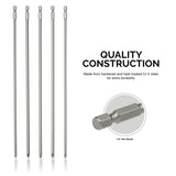 NEIKO 10043A Extra Long Bit Set | 5-Piece | Cr-V Steel | 12-Inch Length Phillips and Slotted Screwdriver Bits |1/4-Inch Hex Shank | Power Driver Bit Set